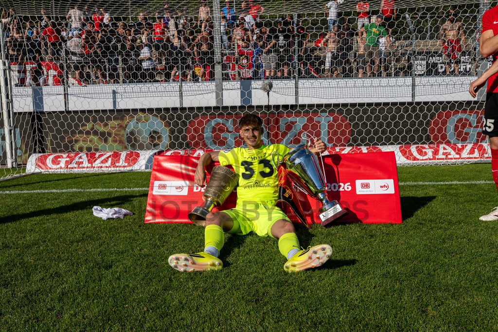 Stuttgarter Kickers vs. SG Sonnenhof Großaspach, Fussball, WFV-Pokal, Finale, 23.05.2026 | Tim Schulz (SG Sonnenhof Großaspach, #33),Stuttgarter Kickers vs. SG Sonnenhof Großaspach, Fussball, WFV-Pokal, Finale, 23.05.2026