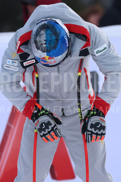 Audi FIS Ski World Cup: Men’s Slalom – Hahnenkamm Race, Kitzbuehel | Kitzbuehel, Austria, 25.Jan.26 - Alpine Skiing - FIS World Cup, Hahnenkamm Race, Slalom, men. The image shows ODERMATT Marco (SUI, Stoeckli) study the course.