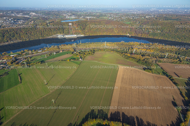 Hagen221018044 | Luftbild, Hengsteysee, Herbstwald Ardeygebirge, Boele, Hagen, Ruhrgebiet, Nordrhein-Westfalen, Deutschland