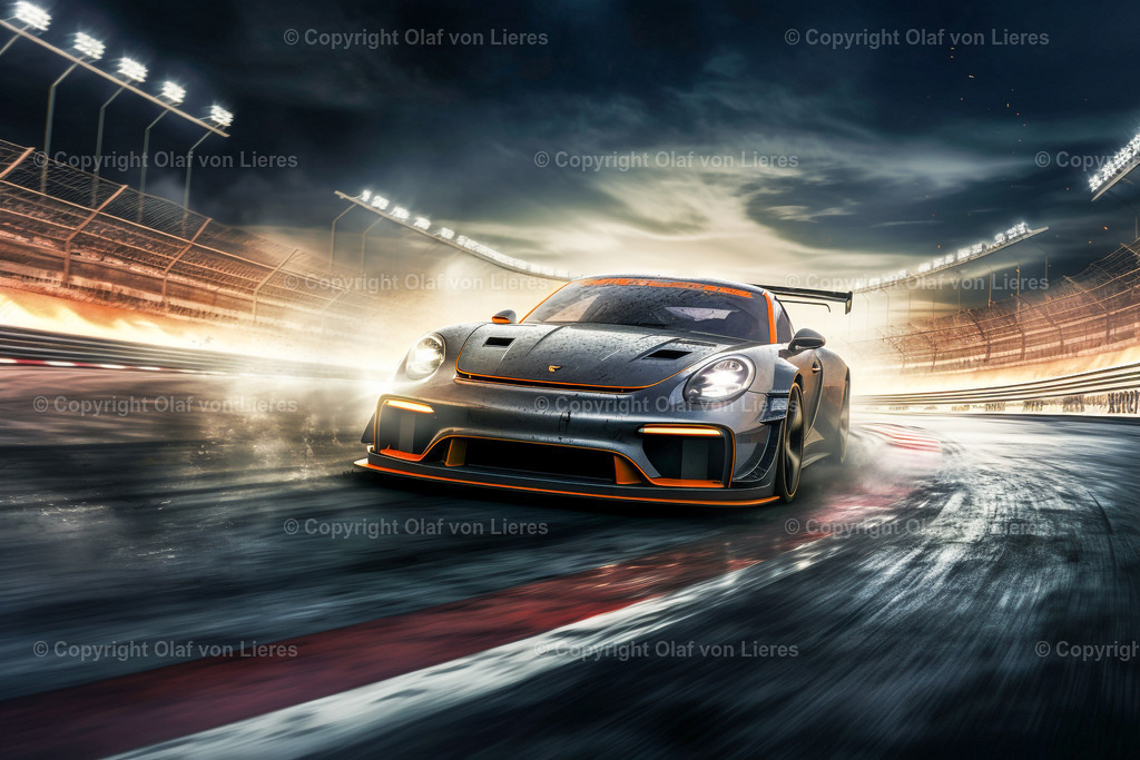 Sportwagen beim Rennen | Rennwagen auf Rennstrecke