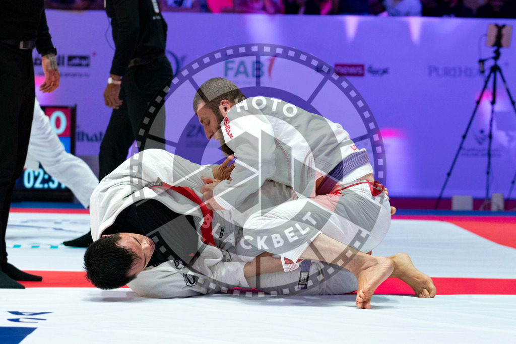 20231106PBB0647 | Fighters compete during the AJP World Master Championship in the Mubadala Arena in Abu Dhabi, Arab United Emirates, on November 6, 2023.