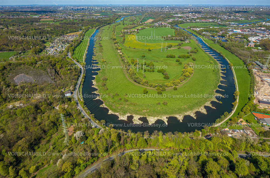 Hattingen230406746 | Luftbild, Hattinger Ruhrschleife, Ruhraue Winz, Fluss Ruhr, Winz, Hattingen, Ruhrgebiet, Nordrhein-Westfalen, Deutschland