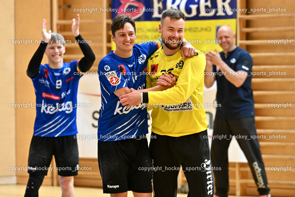 SC Ferlach vs. HSG Holding Graz | #14 Rath Mathias SC Ferlach, #33 STRIEBNIG Florian SC Ferlach, SC Ferlach vs. HSG Holding Graz, SC Ferlach vs. HSG Holding Graz am 24.05.2025 in Ferlach (Ballspielhalle Ferlach), Austria, (Photo by Bernd Stefan)