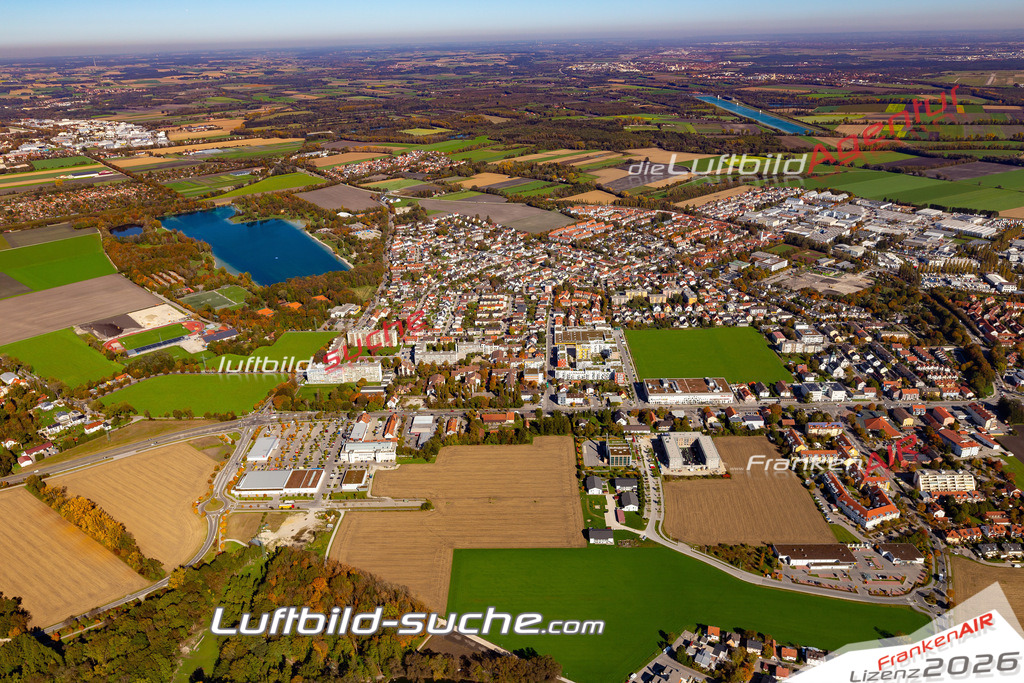 aktuelles Luftbild von  Karlsfeld - Luftaufnahme wurde 2018 von https://frankenair.de mittels Flugzeug (keine Drohne) erstellt.