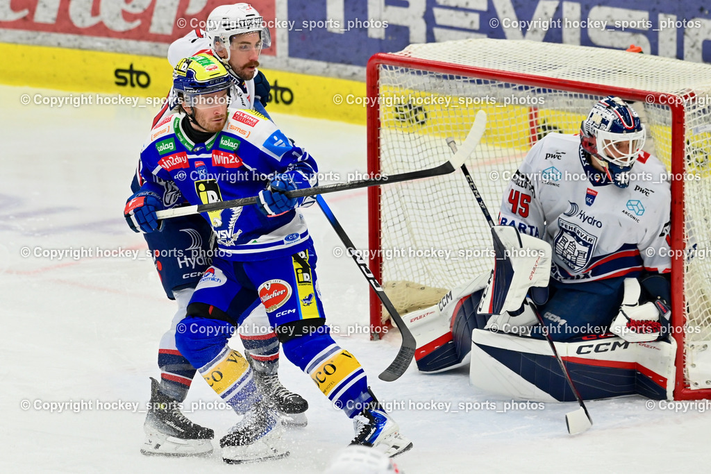 EC IDM Wärmepumpen VSV vs. Hydro Fehervar AV 19 | #16 Kevin Hancock EC VSV, #45 Rasmus Reijola Hydro Fehervar, EC IDM Wärmepumpen VSV vs. Hydro Fehervar AV 19, EC IDM Wärmepumpen VSV vs. Hydro Fehervar AV 19  am 17.01.2026 in Villach (Stadthalle Villach), Austria, (Photo by Bernd Stefan)