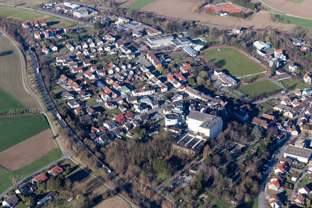 Luftbild: Durst Handel im Ortsteil Heidelsheim in Bruchsal im Bundesland Baden-Württemberg in Deutschland. Foto: IMG_097274.jpg vom 10.03.2017 durch Werner Riehm/FLY-FOTO.de