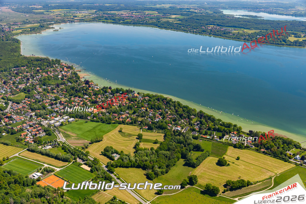 Aktuelles Luftbild von  schondorf-am-ammersee - Die Luftaufnahme wurde 2021 mittels UL-Flugzeug erstellt ( keine Drohne ) - hochauflösende Kamera-Systeme von  Canon -Beste Qualität - Für grossformatige Ausdrucke geeignet. Die Geschenkidee !