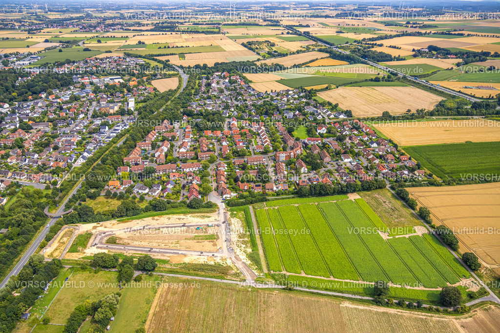 Werl240711781 | Luftbild, Wohngebiet Musikerviertel am Waltringer Weg und Baugebiet Werl-Süd II, Wiesen und Felder, Werl, Soester Börde, Nordrhein-Westfalen, Deutschland
