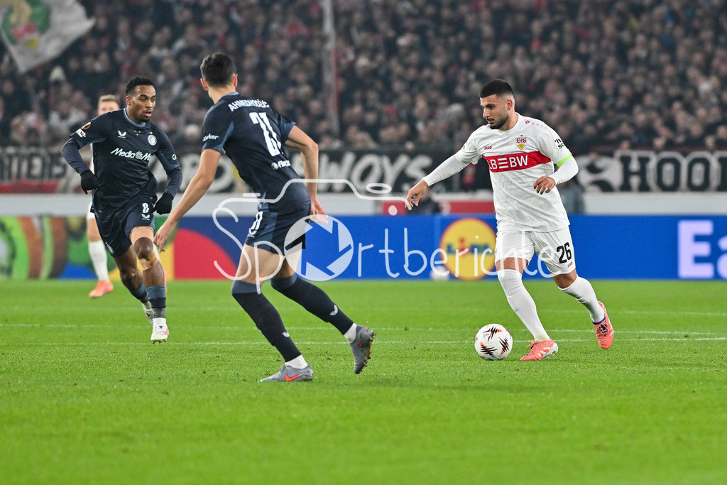 VfB Stuttgart - Feyenoord Rotterdam | STUTTGART, DEUTSCHLAND - 6. NOVEMBER: am Ball Deniz UNDAV (VfB Stuttgart 26) beim Ligaspiel zwischen dem VfB Stuttgart und Feyenoord Rotterdam am 4. Spieltag der Europa League in der MHP-Arena am 06.11.2025