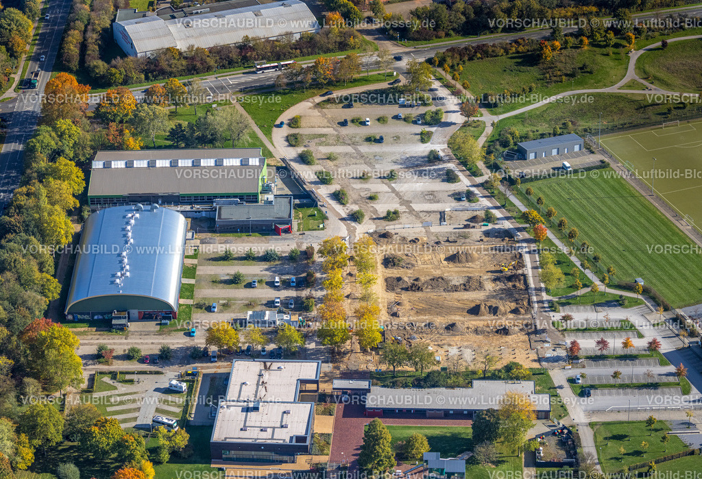 Moers221004001 | Luftbild, Großsportanlage Filder Benden, ENNI Eventhalle, Moers-Vinn, Moers, Ruhrgebiet, Nordrhein-Westfalen, Deutschland