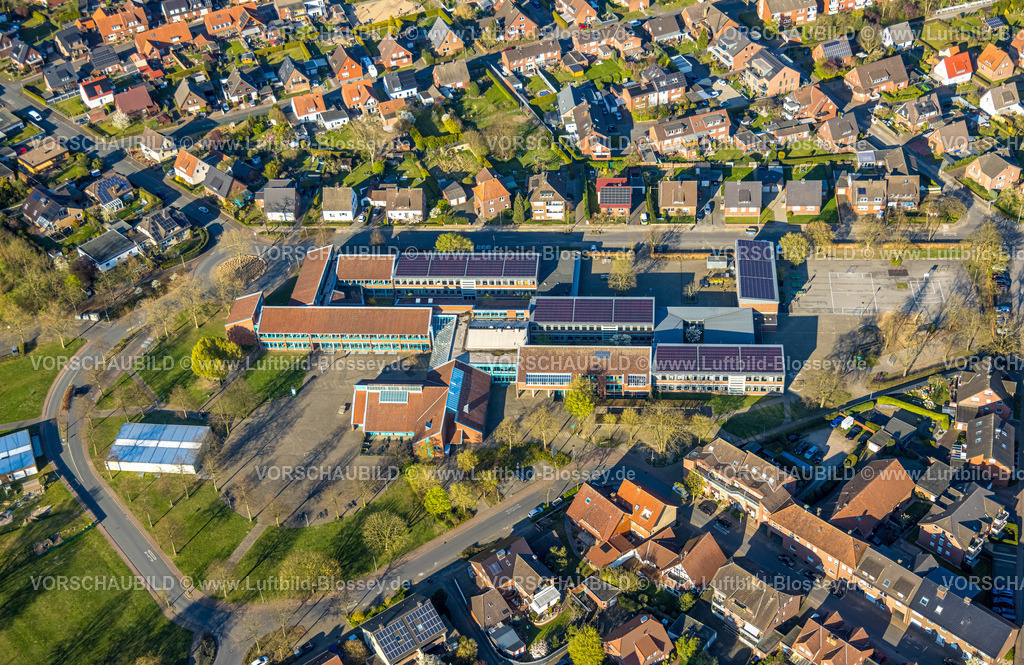 Olfen250405805 | Luftbild, Wolfhelmschule Gesamtschule, Olfen-Stadt, Olfen, Münsterland, Nordrhein-Westfalen, Deutschland