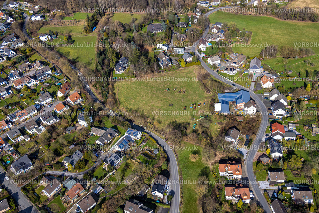 Froendenberg230214553 | Luftbild, Brachfläche zwischen Eulenstraße und Ostbürener Straße, Fröndenberg, Ruhrgebiet, Nordrhein-Westfalen, Deutschland