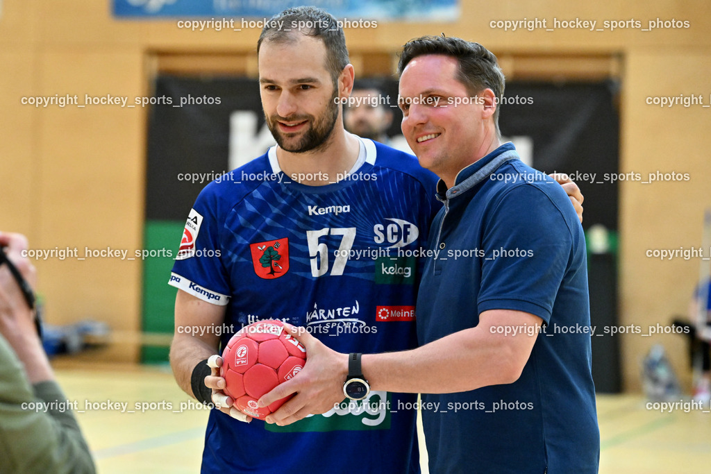 SC Ferlach vs. UHK Krems | #57 LEBAN Patrik SC Ferlach, Volksbank Ferlach Thomas Scherjau, Ballspende, SC Ferlach vs. UHK Krems, SC Ferlach vs. UHK Krems am 02.05.2026 in Ferlach (Ballspielhalle Ferlach), Austria, (Photo by Bernd Stefan)