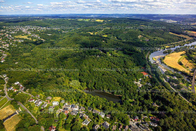 Witten230701293 | Luftbild, Hammerteich im Hohenstein Waldgebiet, Witten, Ruhrgebiet, Nordrhein-Westfalen, Deutschland