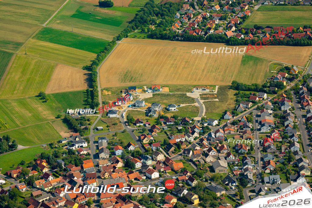 Das Luftbild zeigt : Eltingshausen Oerlenbach - Die Luftaufnahme wurde 2024 vom UL-Flugzeug aus erstellt ( keine Drohne ) - Hochauflösende Luftaufnahme - Für grossformatige Ausdrucke geeignet. Die Geschenkidee !Mit Lizenz und Bildrechte bestellbar
