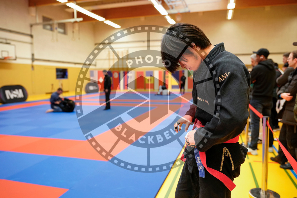 20240203PBB05506 | Fighters compete during the Brazilian Jiu-Jitsu Championship of the AJP Tour in Maintal by Frankfurt am Main, Germany, on February 2, 2024.