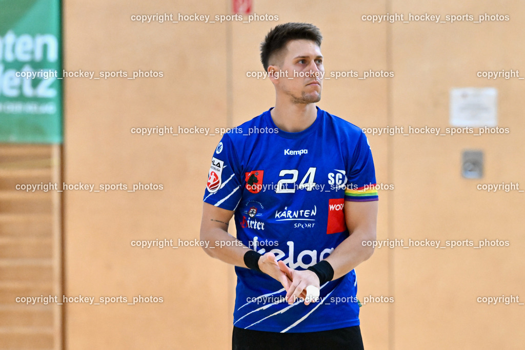 SC Ferlach vs. HC Linz AG 11.10.2023 | #24 JOVANOVIC Mladan SC Ferlach, SC Ferlach vs. HC Linz AG 11.10.2023, SC Ferlach vs. HC Linz AG am 11.10.2023 in Ferlach (Ballspielhalle Ferlach), Austria, (Photo by Bernd Stefan)