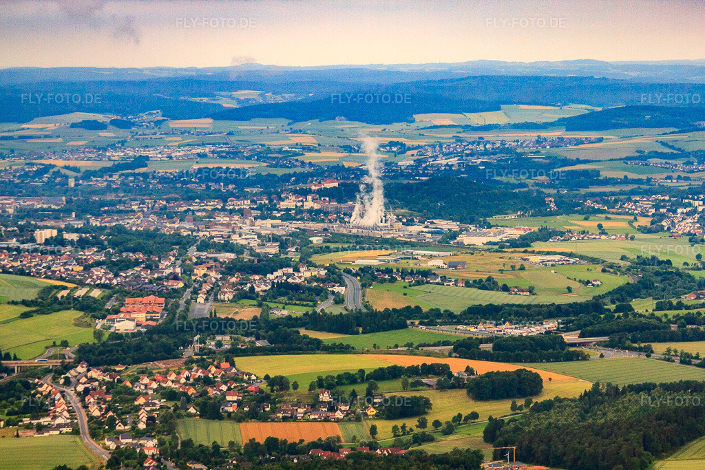 Luftbild: Ortsansicht aus Norden im Ortsteil Götzenhof in Petersberg im Bundesland Hessen in Deutschland. Foto: IMG_68426.jpg vom 21.06.2014 durch Werner Riehm/FLY-FOTO.de