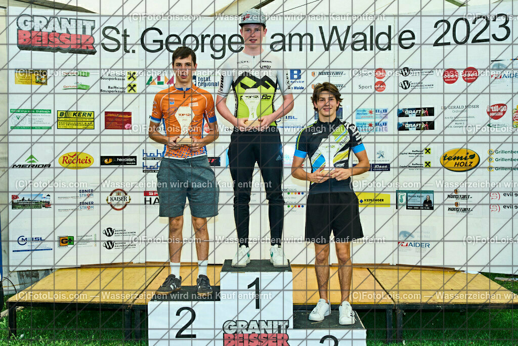 ALP8006_XXIX_GRANITBEISSER_Siegerehrung | (C)FotoLois.com, Alois Spandl, 29. GRANITBEISSER - Mountainbike-Marathon in St. Georgen am Walde, Start/Ziel/Siegerehrung, Sa 2. September 2023.