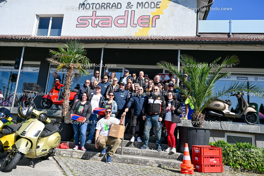 Lets Vespa togehter 2025_ Vespatreffen Neuhofen_ 27.04.2025-23 | 27.04.2025, Neuhofen, Kremsmuenster, AUT, Lets Vespa togehter 2025, Vespatreffen, im Bild Teilnehmer Vespatreffen, Motorsport Stadler©Copyright: Harald Dostal / fodo.media   Alle Bilder honorarfrei