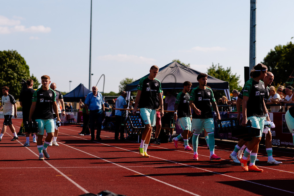 Testspiel, Saison 2026/27: SC Preußen Münster - Kickers Emden | Billerbeck, 10.07.2026: Testspiel, SC Preußen Münster gegen Kickers Emden auf der Anlage des DJK Billerbeck in Billerbeck. Foto: sportfotografie.ms | Markus Paletta - Realisiert mit Pictrs.com