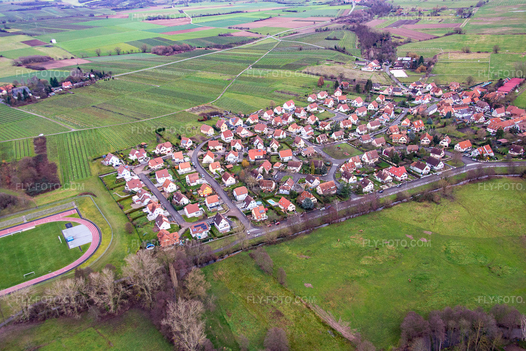 Aerial view: View of the town in the district Altenstadt in Wissembourg in the state Bas-Rhin, France.Photo: IMG_085846.jpg taken on 01/08/2016 by Werner Riehm/FLY-FOTO.comResolution of the original: 5472 x 3648 px