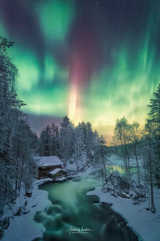 Polarnacht in Lappland (Hochformat) | Andre Wandrei - Nature Artworx - Realisiert mit Pictrs.com