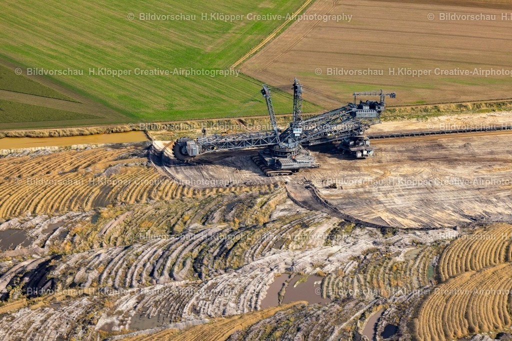 Luftbilder Inden-7129 | Luftbild Bagger- Förderbrücke im Braunkohle - Tagebau in Inden im Bundesland Nordrhein-Westfalen, Deutschland - Realisiert mit Pictrs.com