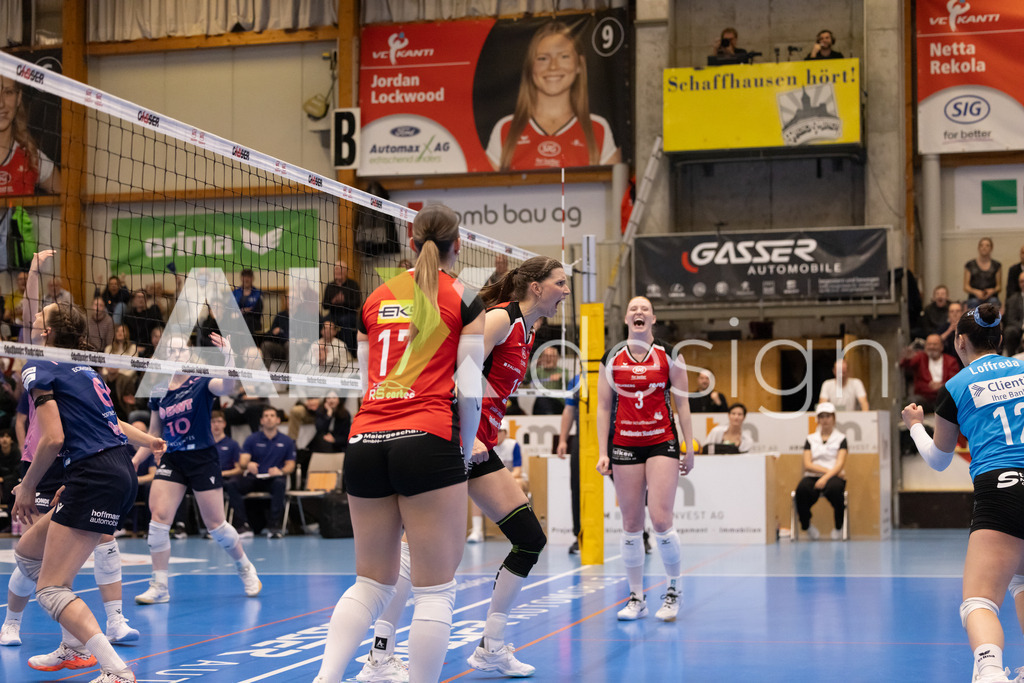 Volleyball I Frauen I Saison 2025-2026 I Volleyball NLA | Women I 1/2 Finals I  VC Kanti Schaffhausen - Sm'Aesch Pfeffingen I 18.03.2026 | 11 Kateřina Holásková (CZ) (VC Kanti Schaffhausen) – Mitte - Realisiert mit Pictrs.com