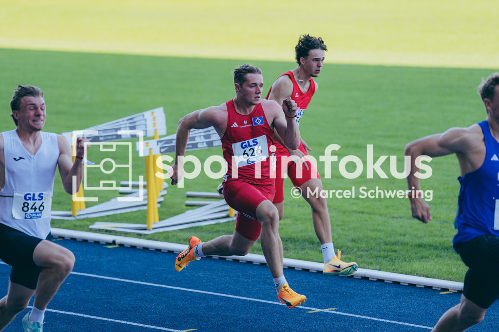 Deutsche Meisterschaften U20 / U16 2026 | Frederik Seidl, Hamburger SV, 626, 100-Meter-Lauf, Halbfinale, Deutsche Meisterschaften der U20 &amp; U16 2026, Lohrheidestadion Bochum-Wattenscheid, 11.07.2026. Foto: Marcel Schwering / sportimfokus - Realisiert mit Pictrs.com