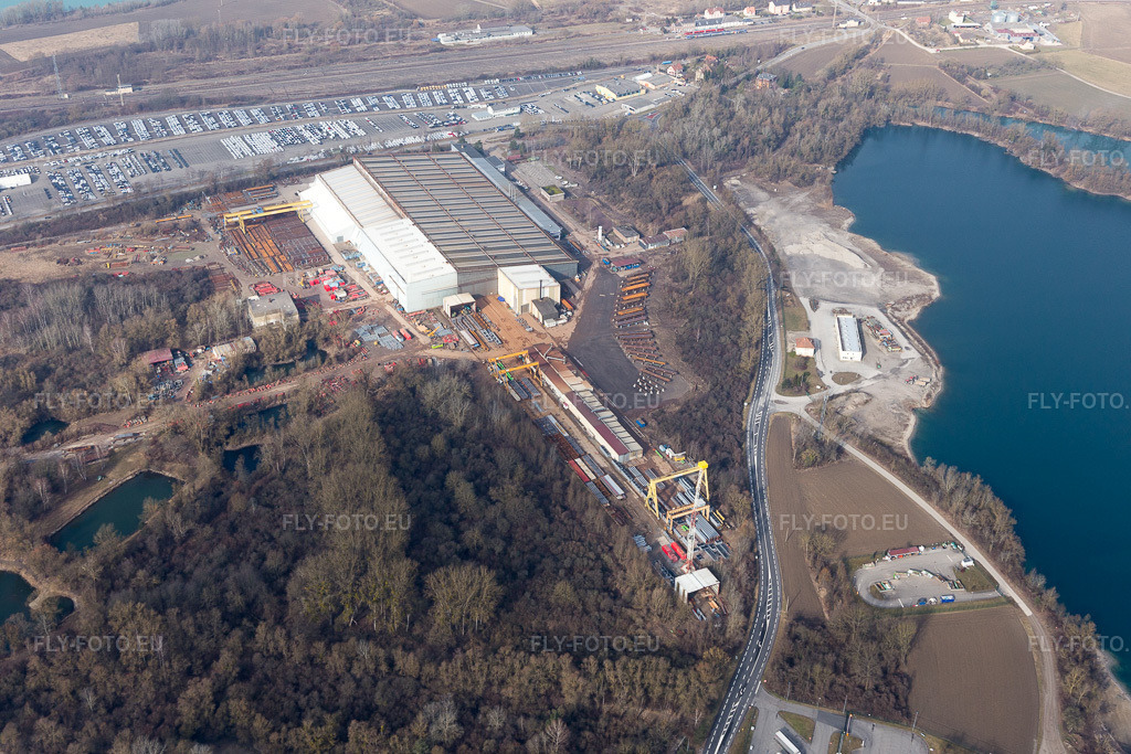 Vue aérienne: Vue de la ville à Lauterbourg dans le département Bas Rhin, France.Photo: IMG_096946.jpg prise le 19/02/2017 par Werner Riehm/FLY-FOTO.euRésolution de l'original: 5472 x 3648 px