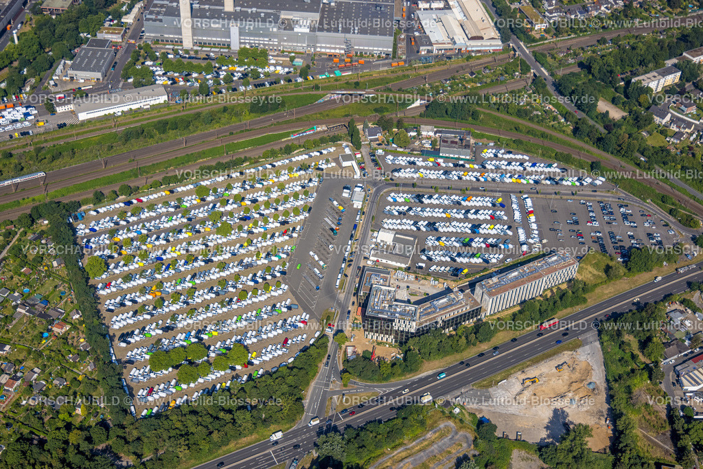 Duesseldorf220700552 | Luftbild, Automobillager Loading Mercedes Parkplätze, Mörsenbroich, Düsseldorf, Rheinland, Nordrhein-Westfalen, Deutschland