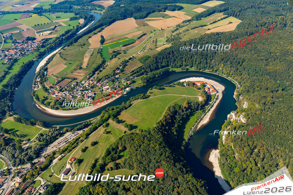 Die Luftbildaufnahme Kloster-Weltenburg -  wurde 2020 mittels Flugzeug (keine Drohne) erstellt. Perfekte Schärfe und Druck- Ergebnisse- Garantiert!