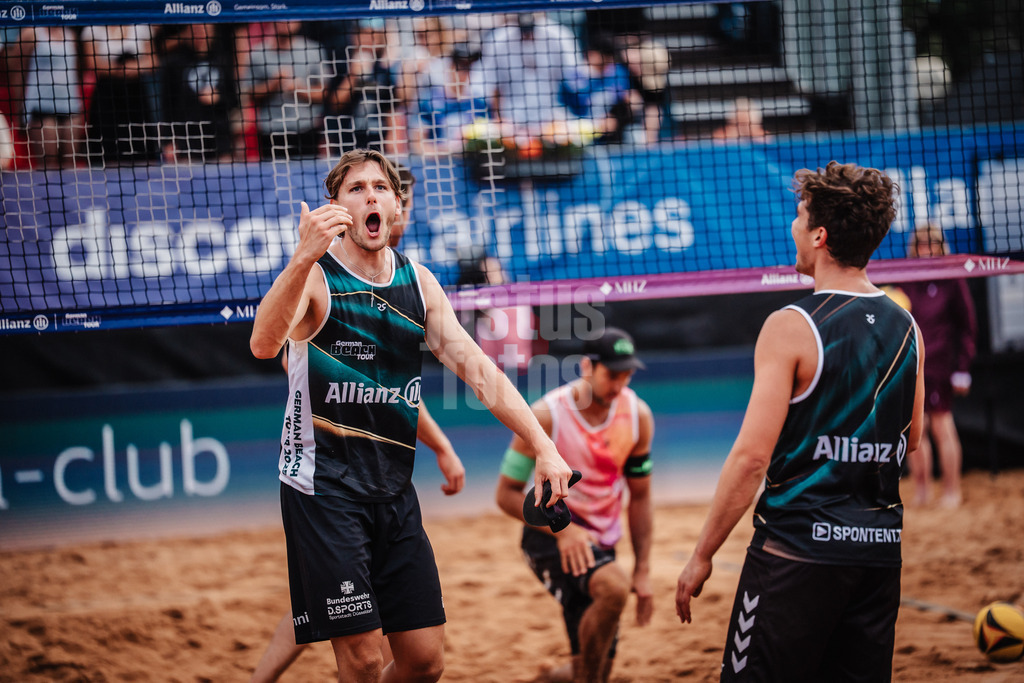 Beachvolleyball | Männer | Allianz German Beach Tour 2025 | Tourstop München | 11.07.2025 | Paul Henning jubelt