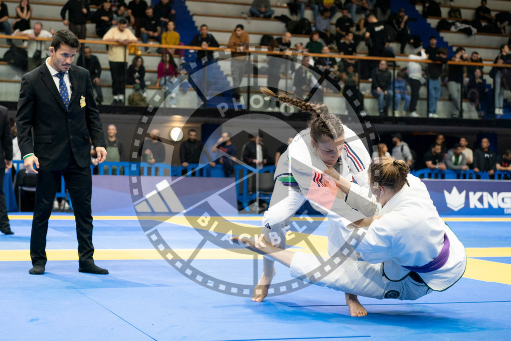 20240124PBB04378 | Fighters compete during the second day of the IBJJF European Championship in Paris, France, on January 24, 2024.