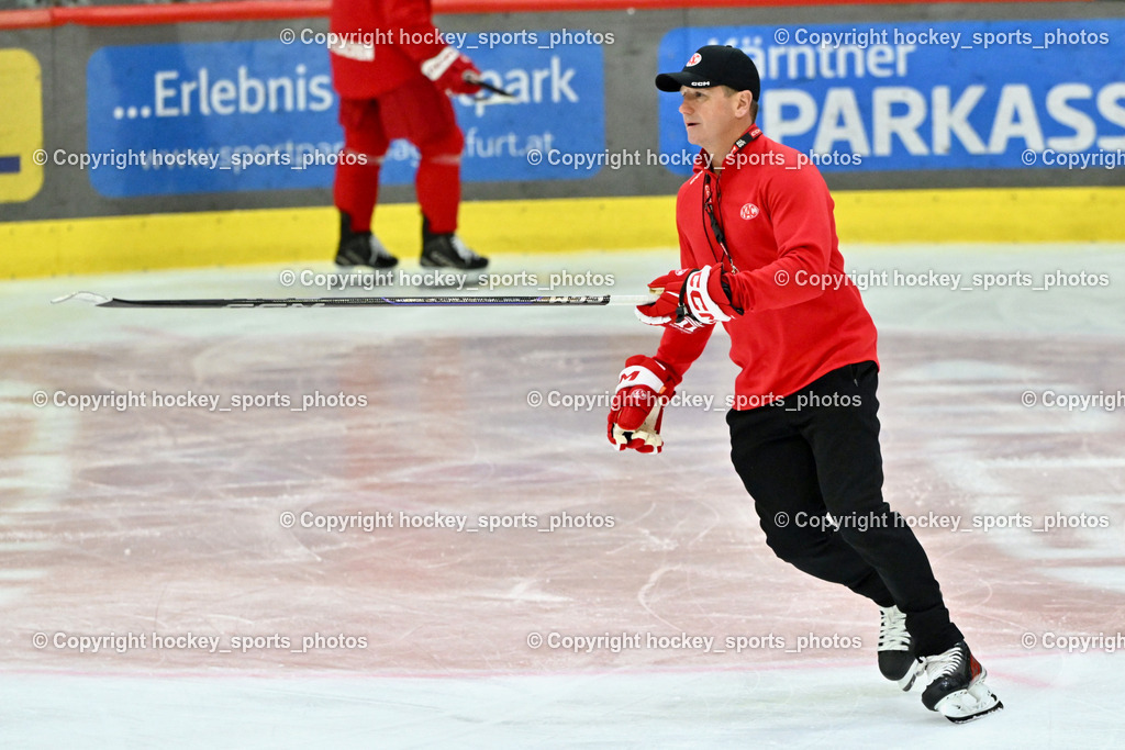 EC KAC Trainingsstart | Kirk Furey Headcoach EC KAC, EC KAC Trainingsstart, EC KAC Trainingsstart am 06.08.2025 in Klagenfurt (Heidi Horten Eishalle ), Austria, (Photo by Bernd Stefan)