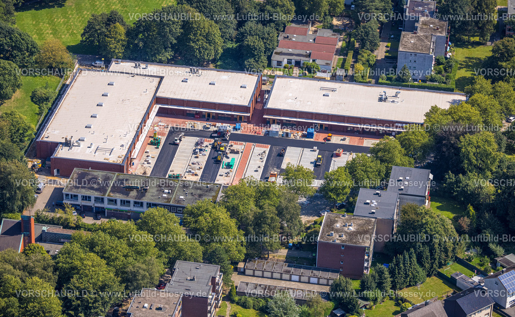 Gladbeck240806597 | Luftbild, Baustelle und Neubau Nahversorgungszentrum GZ-Nord, Schwechater Straße, Rentfort, Gladbeck, Ruhrgebiet, Nordrhein-Westfalen, Deutschland