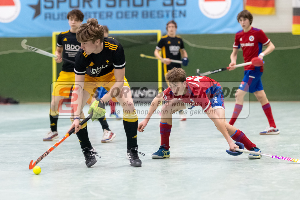SFE_20230305_0017 | Deutsche Meisterschaft Männliche U16 Halle 2023 am 05.03.2023 in Köln (KTHC Stadion Rot-Weiss Köln Tennis and Hockey Club), Photo: Stephan Fehrmann 2022 (Sports-Gallery)