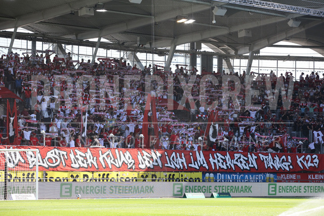 Grazer AK 1902 vs WSG Tirol – Austrian Bundesliga | Graz, Austria, 02.MAY.26 - SOCCER - ADMIRAL Bundesliga, Qualification Group, Grazer AK 1902 vs WSG Tirol. The image shows the fans from Grazer AK 1902..