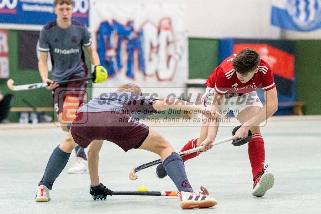 SFE_20230304_0077 | Deutsche Meisterschaft Männliche U16 Halle 2023 am 04.03.2023 in Köln (KTHC Stadion Rot-Weiss Köln Tennis and Hockey Club), Photo: Stephan Fehrmann 2022 (Sports-Gallery)