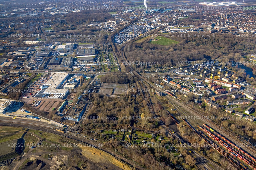 Dortmund230200093 | Luftbild, Rangierbahnhof Dortmund Obereving, Gewerbegebiet Bornstraße, Nordmarkt, Dortmund, Ruhrgebiet, Nordrhein-Westfalen, Deutschland