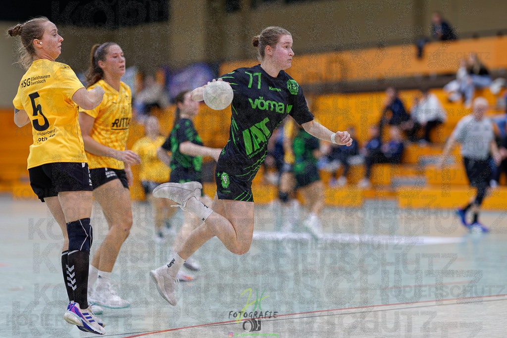 Frauen Oberliga Mitte (HHV); HSG Kleenheim/Langgöns II - HSG Eibelshausen/Ewersbach | Frauen Oberliga Mitte (HHV); HSG Kleenheim/Langgöns II - HSG Eibelshausen/Ewersbach am 01.11.2025 in Oberkleen (Weidig-Halle)Photo © 2025 - Jörg Heinrich - Realisiert mit Pictrs.com