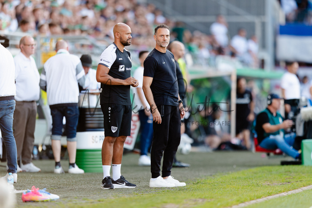 DFB-Pokal 2025/2026, 1. Runde: SC Preußen Münster - Hertha BSC Berlin | Münster, 18.08.2025: DFB-Pokal 2025/2026, 1. Runde, SC Preußen Münster gegen Hertha BSC Berlin im LVM-Preußenstadion in Münster.(Foto: sportfotografie.ms | Markus Paletta) - Realisiert mit Pictrs.com