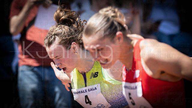 B&amp;S Kurpfalz Gala; Weinheim, 23.05.2026 | WEINHEIM, GERMANY - MAY 24:  Marlene Meier (GER/TSV Bayer o4 Leverkusen) and Franziska Schuster (GER/TSV Bayer o4 Leverkusen) during the B&amp;S Kurpfalz Gala am 23.05.2026 at the  Sepp-Herberger-Stadium in Weinheim (Baden-Wuerttemberg / Germany).