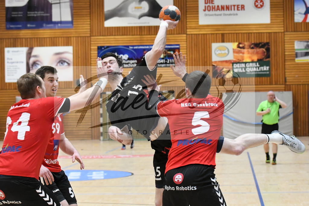 20200125_HSGHGJ_0010 | Handball, Herren:   beim Spiel der Landesliga zwischen HSG Osnabrück vs. HG Jever/Schortens am 25.01.2020 in der OSC-Halle in Osnabrück, Deutschland.(Foto von Nico Paetzel) - Realisiert mit Pictrs.com