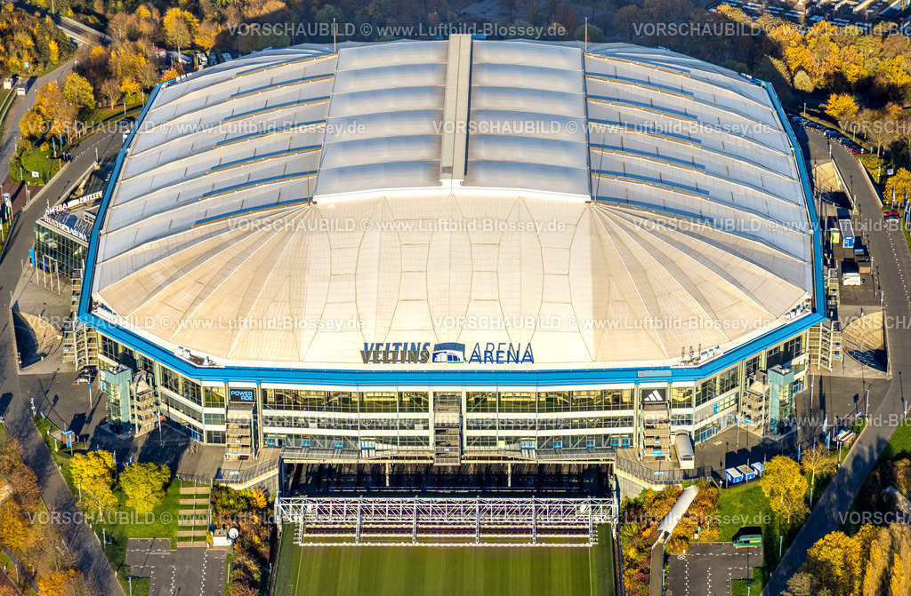 HB-Gelsenkirchen251103436schalke | Luftbild, Veltins Arena, Bundesligastadion und Fußballstadion des FC Schalke 04, Berger Feld, Erle, Gelsenkirchen, Ruhrgebiet, Nordrhein-Westfalen, Deutschland