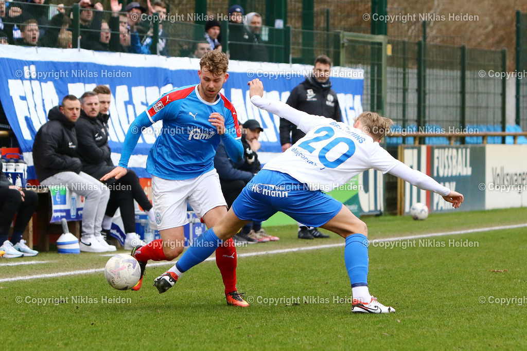 NH_HolsteinKielU23_SVMeppen_RegionalligaNord_06032024 | #3 Nico Mai (Holstein Kiel U23), #20 Marvin Benjamins (SV Meppen)

Regionalliga Nord I 2. Spieltag I 06.03.2024
