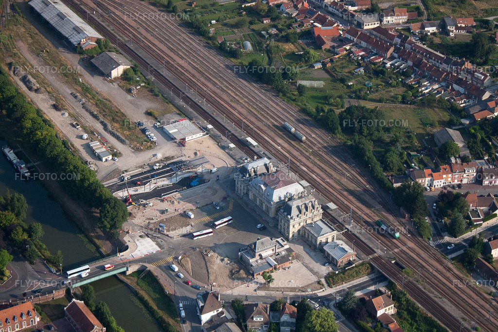 Aerial view: View of the town in Saint-Omer in the state Pas de Calais, France.Photo: IMG_58949.jpg taken on 07/22/2013 by Werner Riehm/FLY-FOTO.comResolution of the original: 4752 x 3168 px