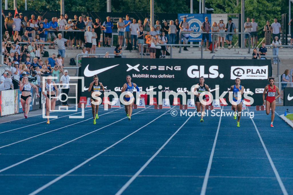 Deutsche Meisterschaften der Frauen und Männer 2026 | 100-Meter-Lauf, Finale, Deutsche Meisterschaften der Frauen und Männer 2026, Lohrheidestadion Bochum-Wattenscheid, 25.07.2026. Foto: Marcel Schwering / sportimfokusDeutsche Meisterschaften der Frauen und Männer 2026, Lohrheidestadion Bochum-Wattenscheid, 25.07.2026. Foto: Marcel Schwering / sportimfokus - Realisiert mit Pictrs.com