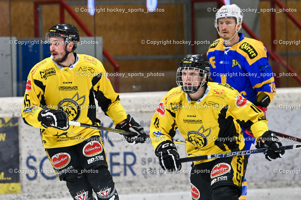 EC Spittal Hornets vs. EHC Althofen 6.1.2024 | #15 Rossbacher Daniel, #11 Kucher Florian, #18 Isopp Maximilian Oliver
